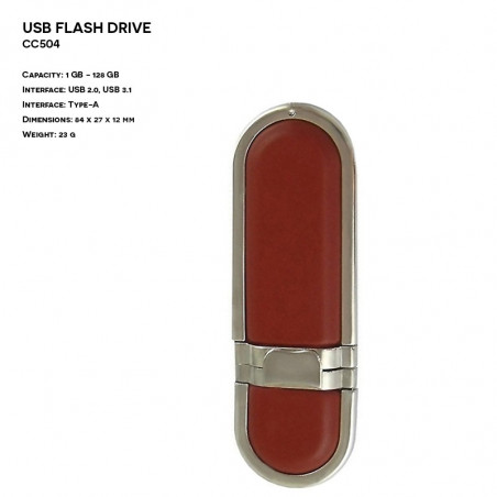 Pendrive ER CLASSIC CC504 Skórzano - Metalowy