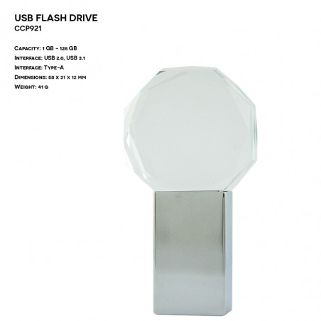 Metal - Glass ER CLASSIC CC3921L Crystal Pendrive