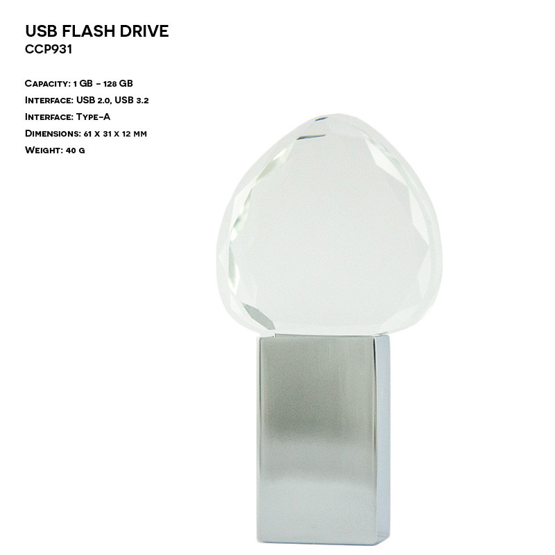 Pendrive ER CLASSIC CCP931 Metalowo - Szklany
