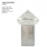 Brylantowy Pendrive ER CLASSIC CCP933 Metalowo - Szklany