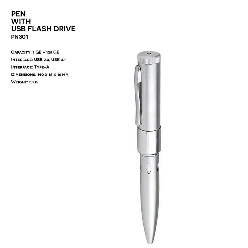Pendrive ER DŁUGOPIS PN301 Metalowy