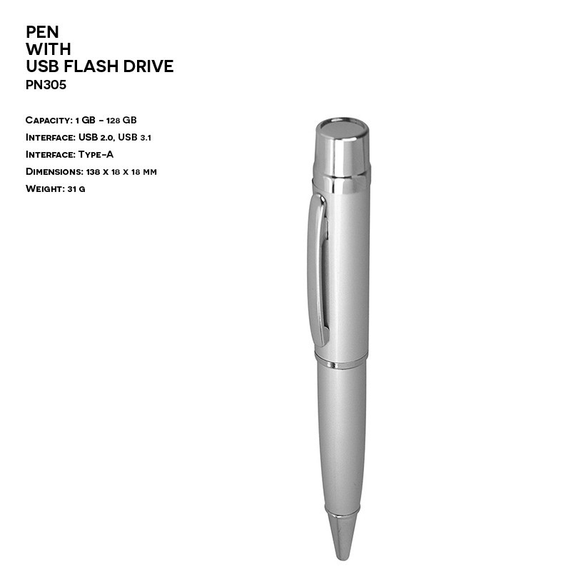 Pendrive ER DŁUGOPIS PN305 Metalowy