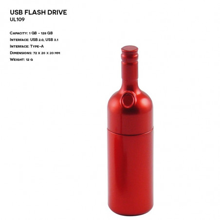 Plastic ER wine BOTTLE UL109 Pendrive